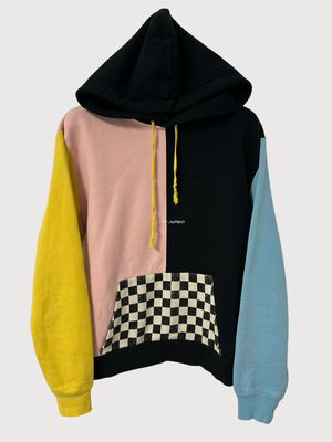 Saint Laurent Paris SS2021 Color Block Checkerboard Hoodie