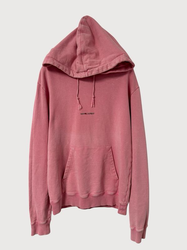 Saint Laurent Paris  SS2019 Pink Logo Hoodie