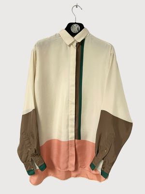 Céline by Phoebe Philo 2011 Color Block Silk Shirt