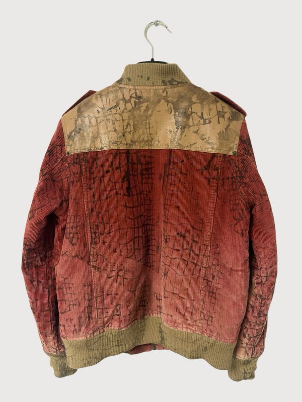 Acne Studios 1998 Crocodile Print Corduroy Bomber Jacket