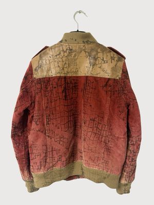 Acne Studios 1998 Crocodile Print Corduroy Bomber Jacket