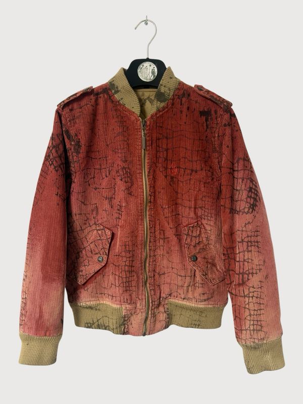 Acne Studios 1998 Crocodile Print Corduroy Bomber Jacket