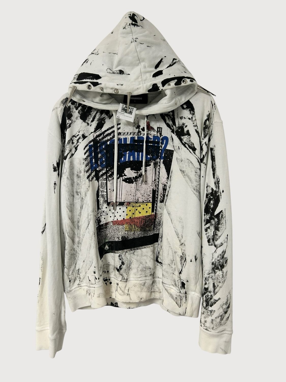Dsquared2 FW2016 Bird Logo Spiked Hoodie