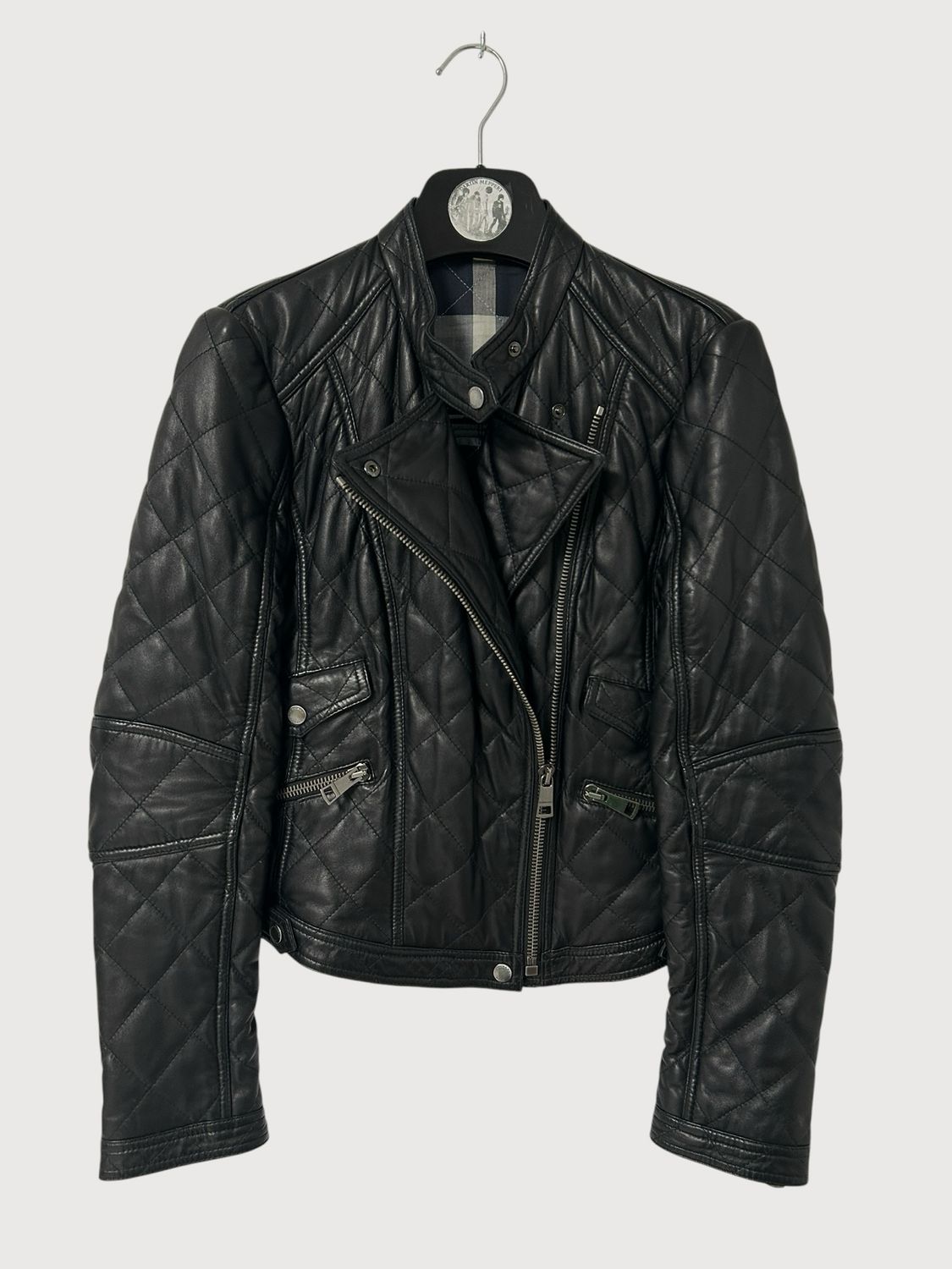Burberry Quilted Lamb Leather Biker Jacket