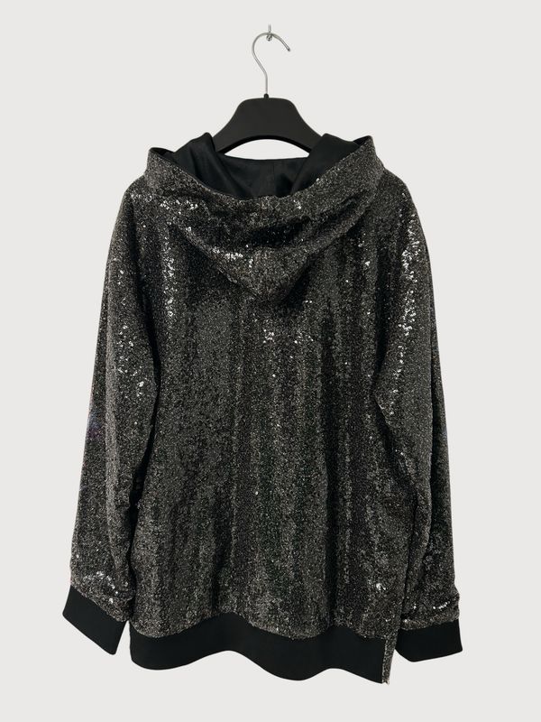 Balmain by Olivier Rousteing Resort 2019 Sequin Galaxy Palm Tree Hoodie