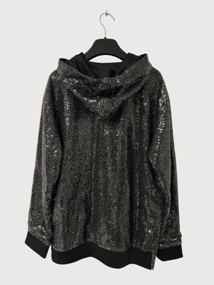 Balmain by Olivier Rousteing Resort 2019 Sequin Galaxy Palm Tree Hoodie