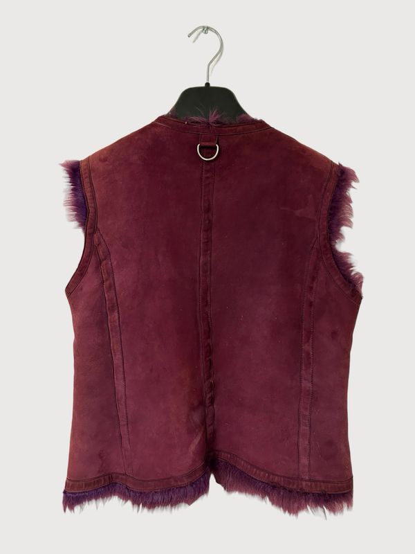Burberry FW2008 Dyed Shearling Leather Vest