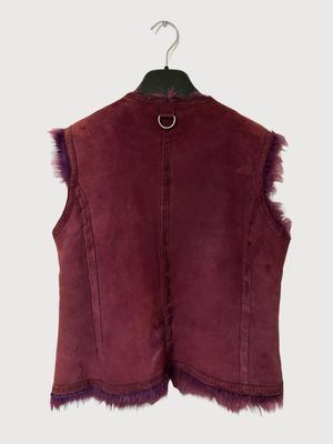 Burberry FW2008 Dyed Shearling Leather Vest