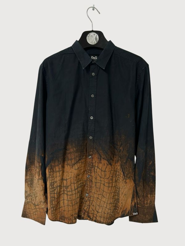 Dolce &amp; Gabbana  Slim Bleached Croc Print Shirt