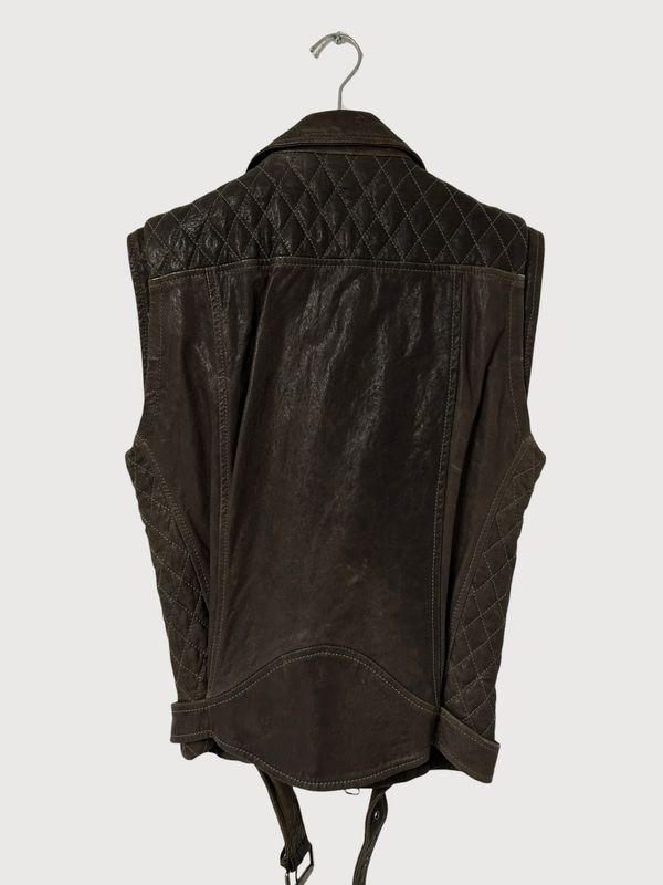 Balmain  2012 Leather Biker Vest