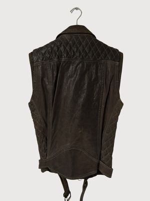 Balmain  2012 Leather Biker Vest