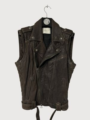 Balmain  2012 Leather Biker Vest