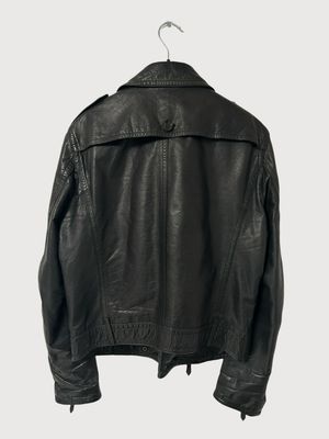 Burberry FW2012 double-breasted leather biker jacket