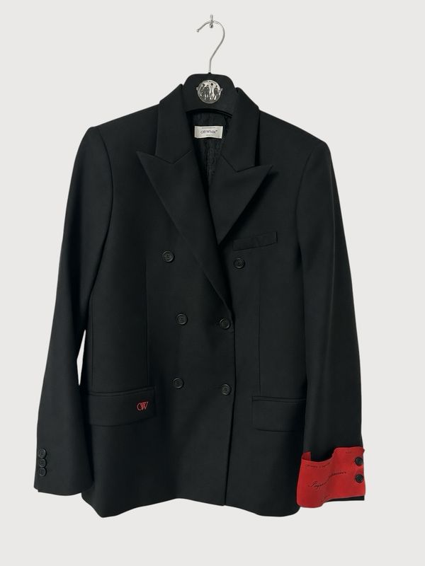Off-White x AC Milan FW2022 “Player” double-breasted blazer