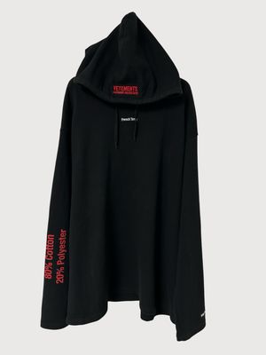 Vetements by Demna Gvasalia FW2018 French Terry Hoodie