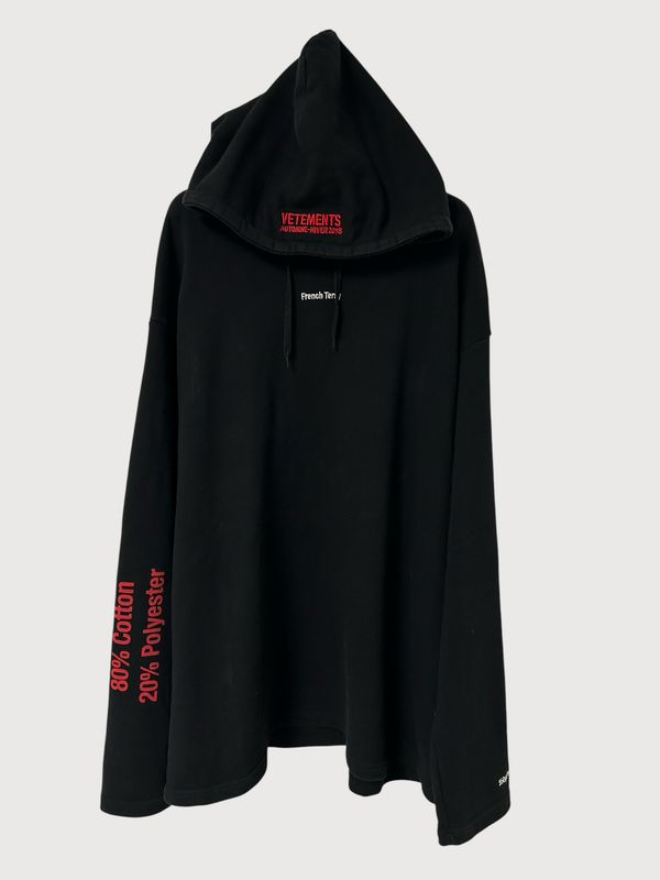 Vetements by Demna Gvasalia FW2018 French Terry Hoodie