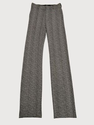 Vetements FW2021 elongated wool herringbone trousers