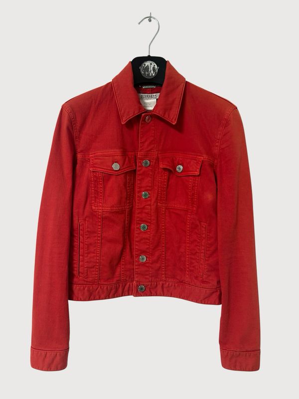 Givenchy by Riccardo Tisci FW2016 sample red denim trucker jacket