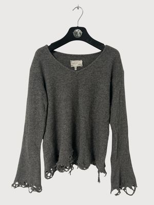 Greg Lauren  2012 distressed cashmere knit