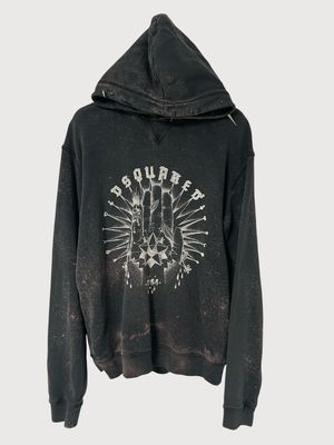 Dsquared2 FW2016 hand logo spiked hoodie