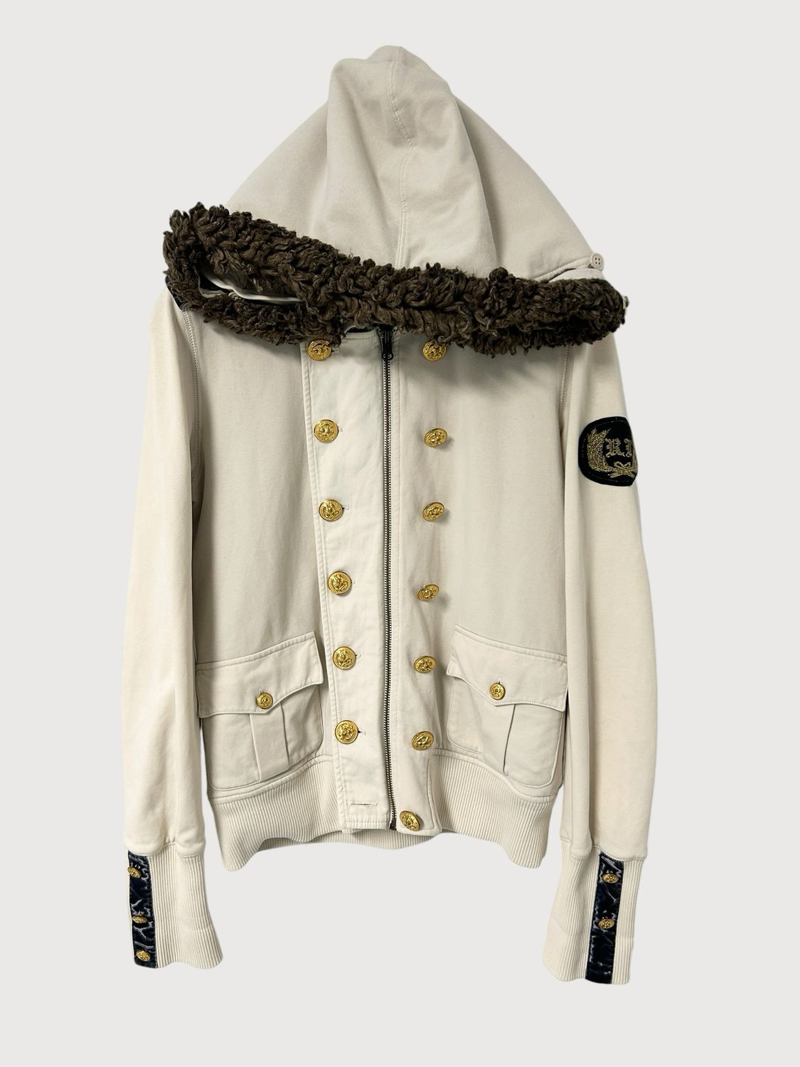Ralph Lauren FW2005 fur lined napoleon hooded jacket