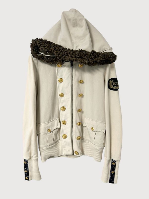Ralph Lauren FW2005 fur lined napoleon hooded jacket