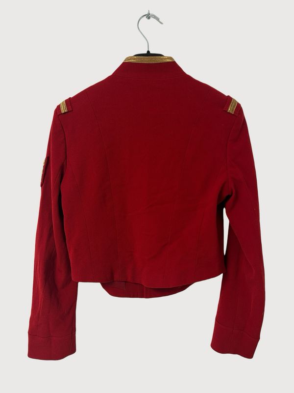 Ralph Lauren FW2019 cropped red military officer jacket