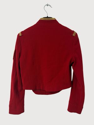 Ralph Lauren FW2019 cropped red military officer jacket