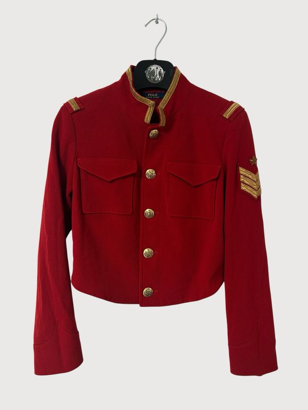 Ralph Lauren FW2019 cropped red military officer jacket
