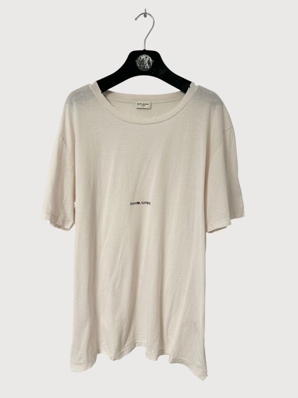 Saint Laurent Paris SS2018 Distressed Logo T-Shirt