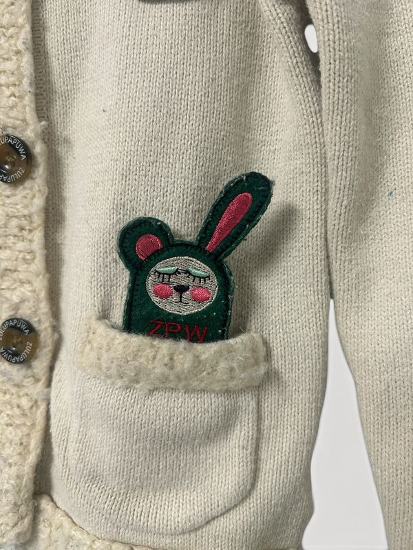 Walter Van Beirendonck FW2005 ZulupaPUWA Zulu Bunny Wool Blend Cardigan