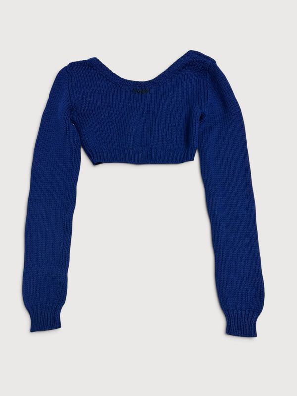Marni Cropped Rib Knit Sweater