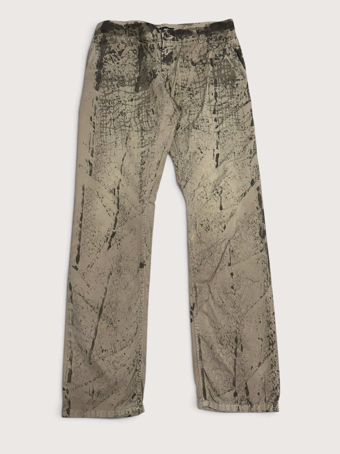 Dolce &amp; Gabbana 2008 Skull Print Jeans
