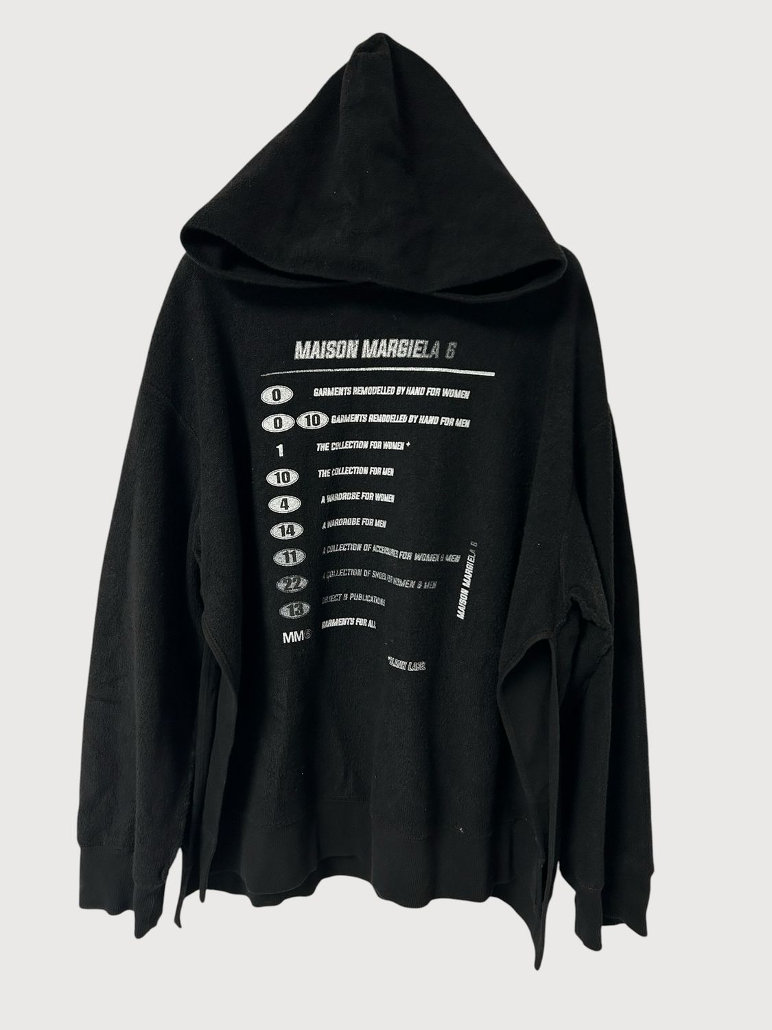 Maison Margiela  SS2021 Inside-Out Blank Label Oversized Hoodie