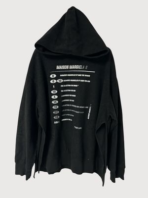 Maison Margiela  SS2021 Inside-Out Blank Label Oversized Hoodie