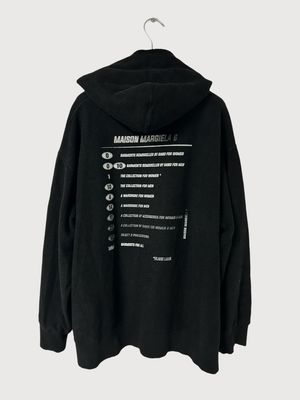 Maison Margiela  SS2021 Inside-Out Blank Label Oversized Hoodie