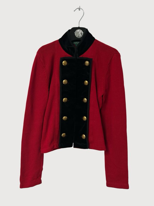 Ralph Lauren 90s Napoleon velvet knit jacket