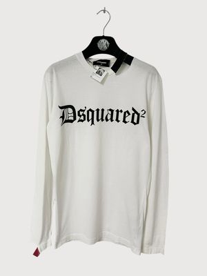 Dsquared2 SS2017 Old English Logo Cut-Out Longsleeve