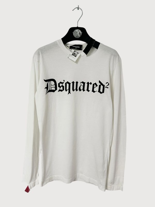 Dsquared2 SS2017 Old English Logo Cut-Out Longsleeve