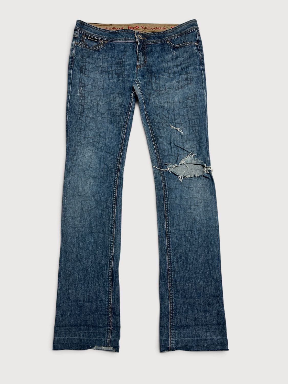 Dolce &amp; Gabbana  2000s “COOL” Distressed Bootcut Jeans