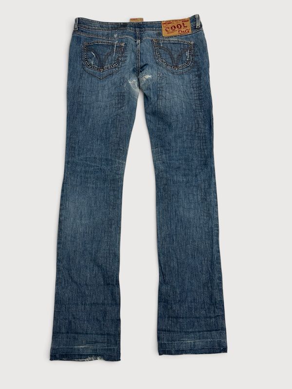 Dolce &amp; Gabbana  2000s “COOL” Distressed Bootcut Jeans