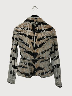 Balmain  2012 Tiger Stripe Denim Jacket