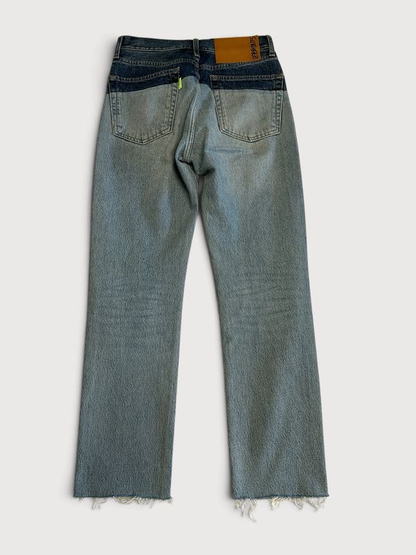 Vetements  SS19 Reconstructed Two-Tone Jeans