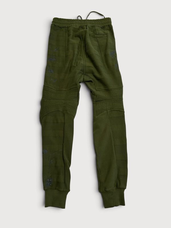 Haider Ackermann  FW18 Floral Embroidered Biker Sweatpants