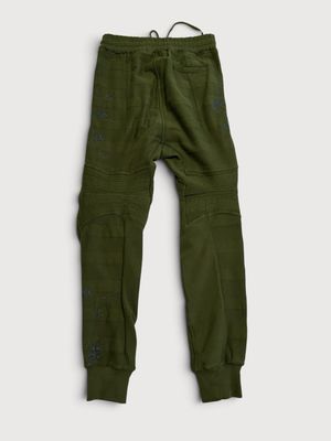 Haider Ackermann  FW18 Floral Embroidered Biker Sweatpants