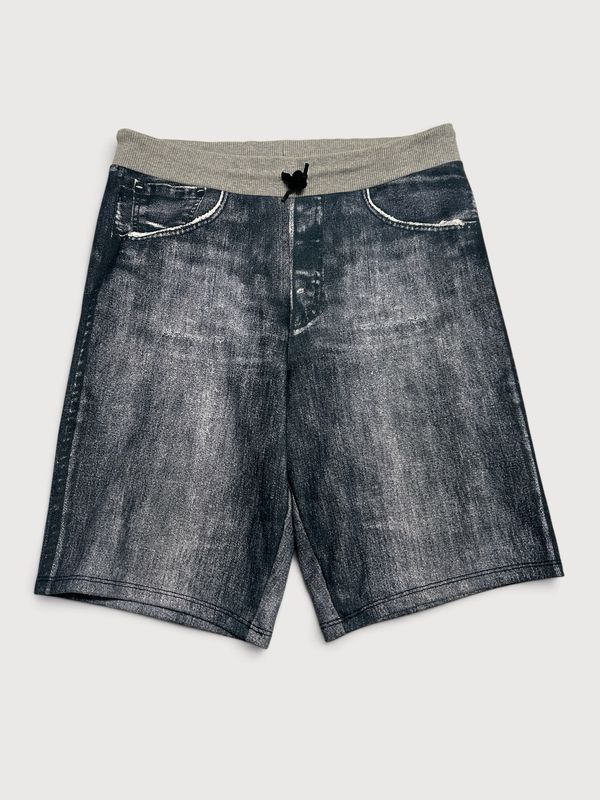 Jean Paul Gaultier  2015 trompe-l’œil denim print shorts