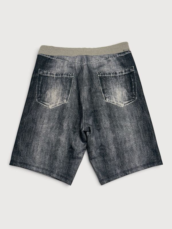 Jean Paul Gaultier  2015 trompe-l’œil denim print shorts