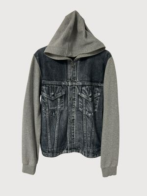 Jean Paul Gaultier 2015 Trompe L’Oeil Denim Zip Hoodie