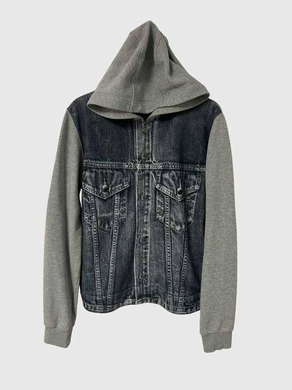 Jean Paul Gaultier 2015 Trompe L’Oeil Denim Zip Hoodie