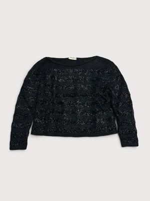 Saint Laurent Paris by Hedi Slimane FW15 Mohair Glitter Stripe Sweater